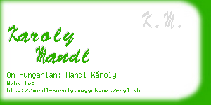 karoly mandl business card
