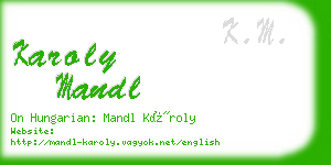 karoly mandl business card